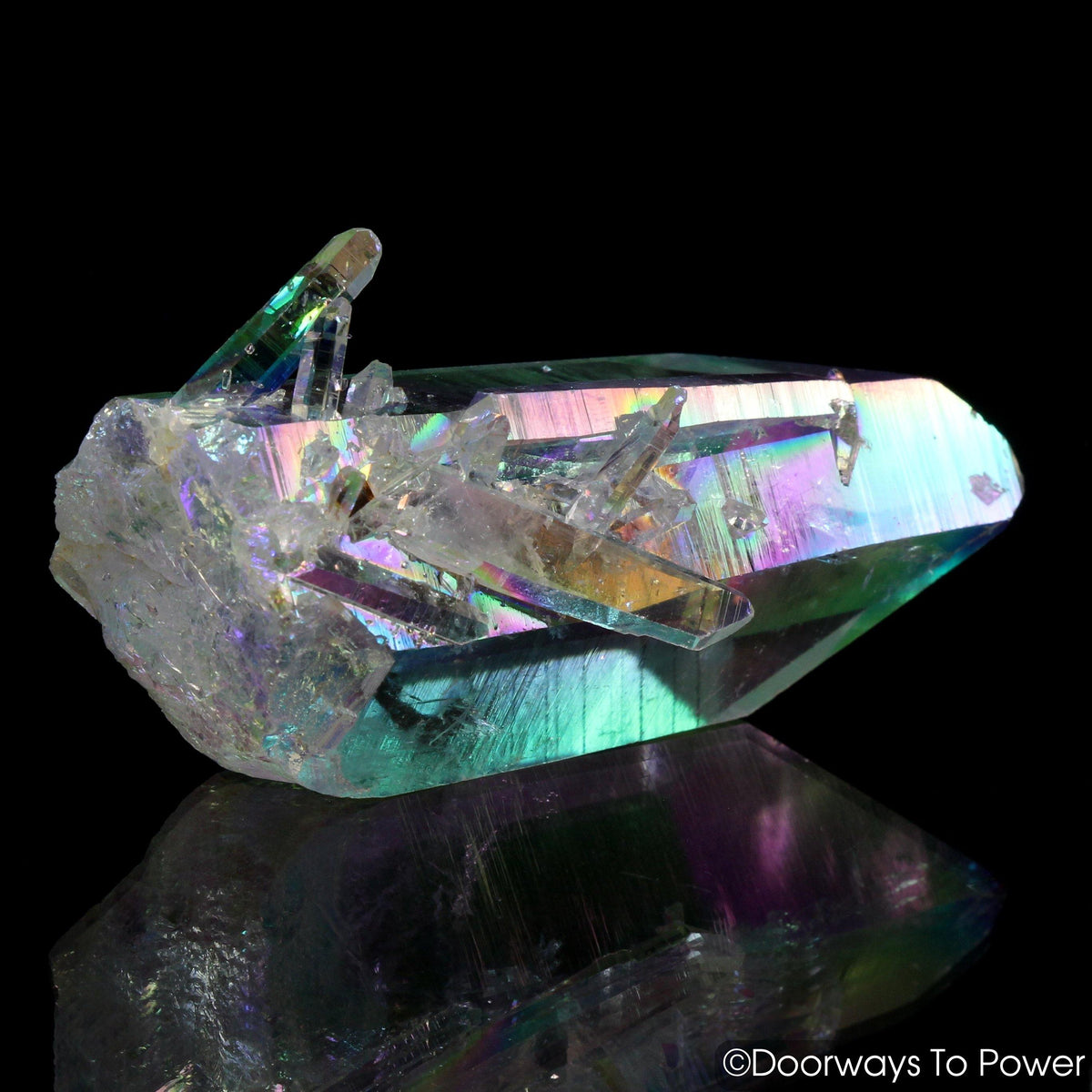 Angel Aura Colombian Lemurian Quartz Crystal 'Cherubim'