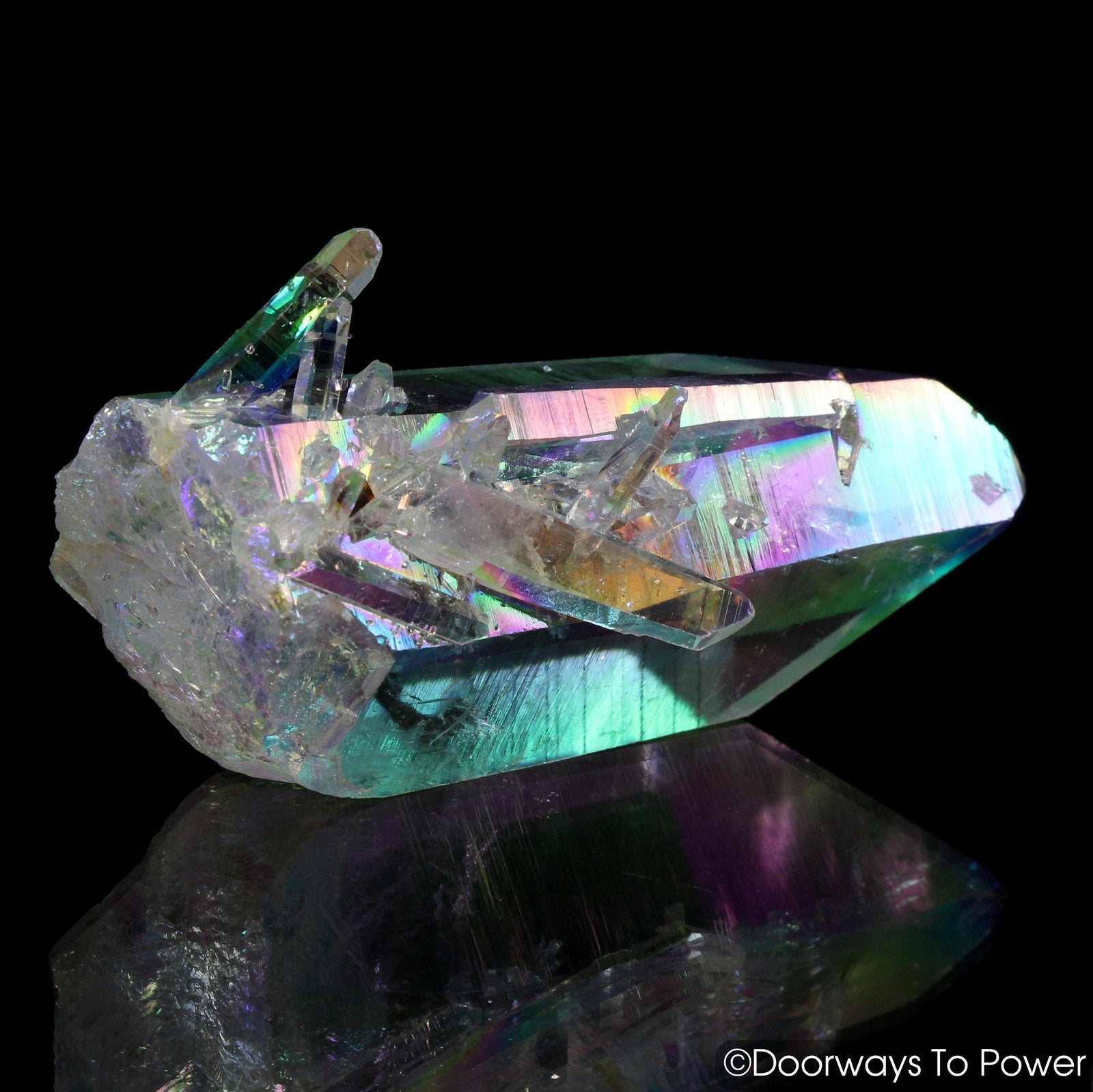 Angel Aura Colombian Lemurian Quartz Crystal 'Cherubim'