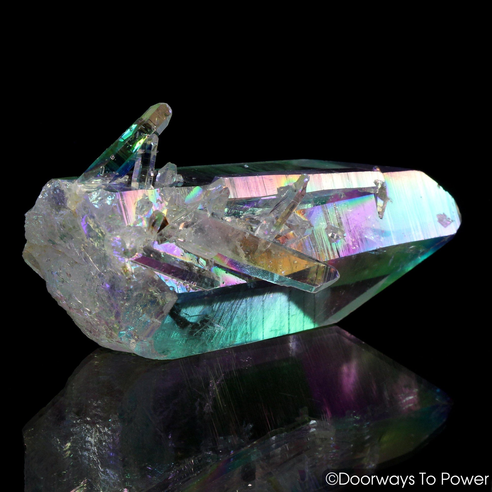 Angel Aura Colombian Lemurian Quartz Crystal 'Cherubim'