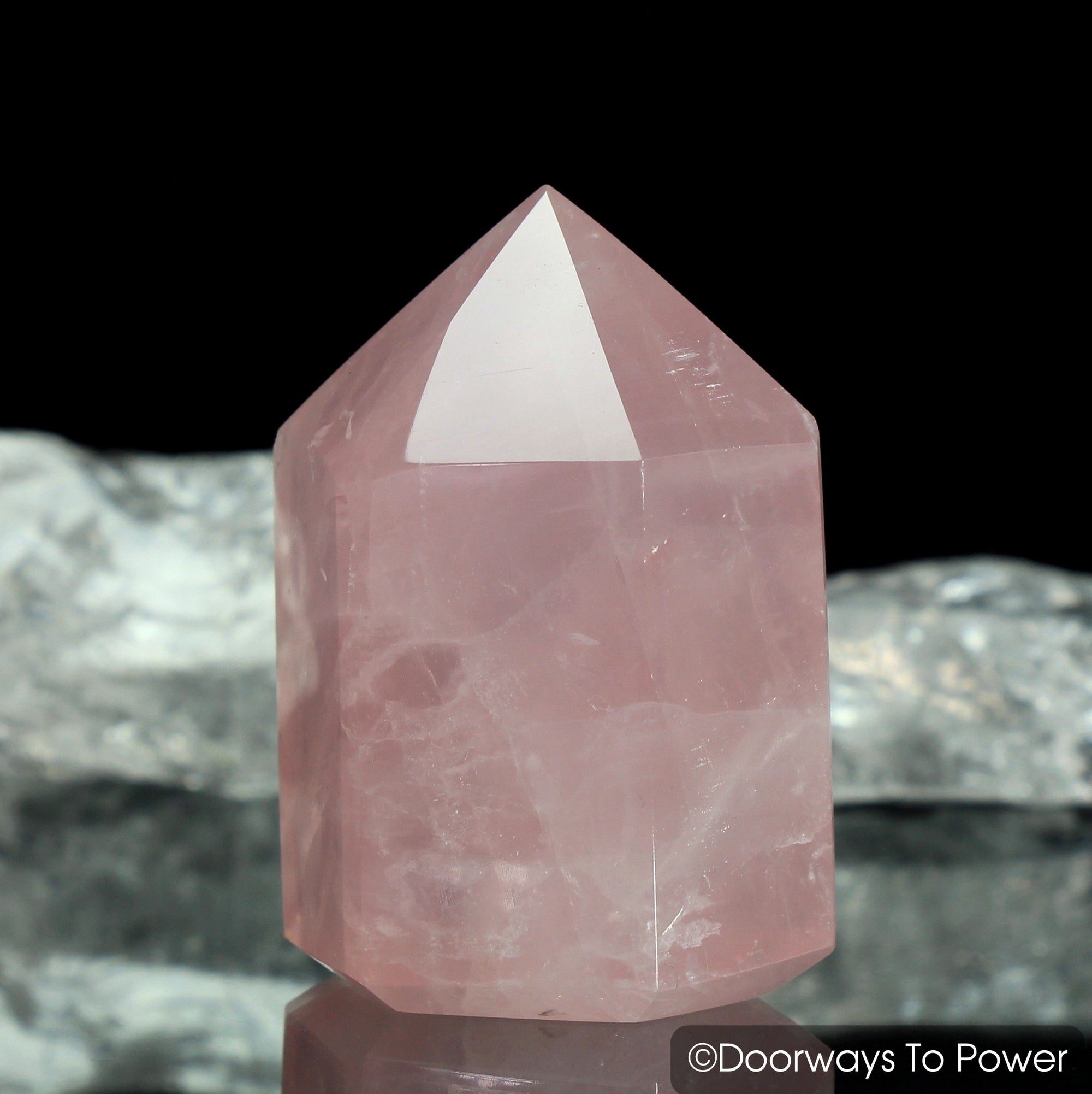 John of God Rose Quartz Casa Generator Crystal Point