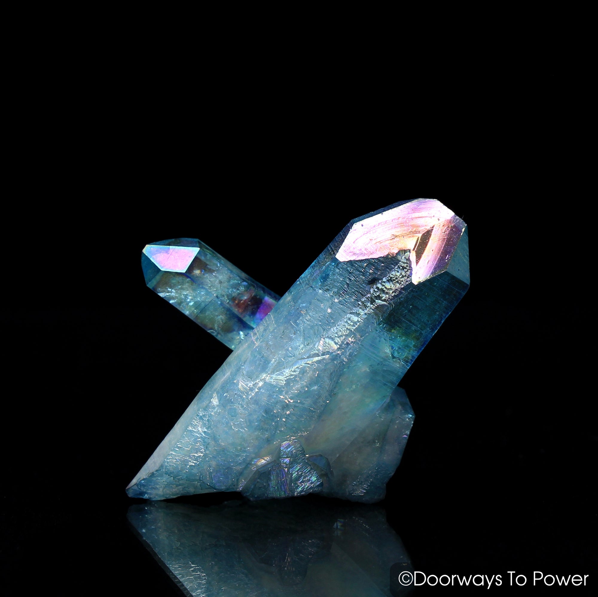 Aqua Aura Quartz Pleiaidian Starbrary Record Keeper Manifest Spirit Time Link Crystal