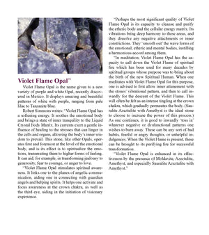 Violet flame Opal Metaphysical Properties Meanings - Book of Stones