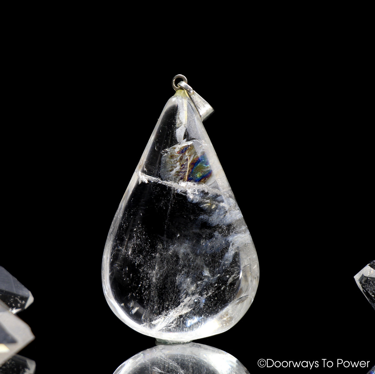 John of God Casa Crystal Drop Pendant w/ Rainbows