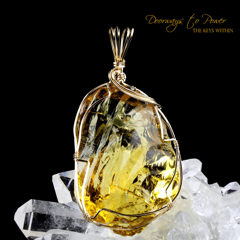 Dynamic Helidor Andara Crystal Pendant 14k 'Divine Will'