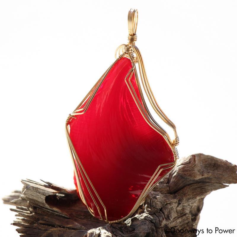 King Solomon Andara Crystal Pendant 14k 'Magic is Sacred'