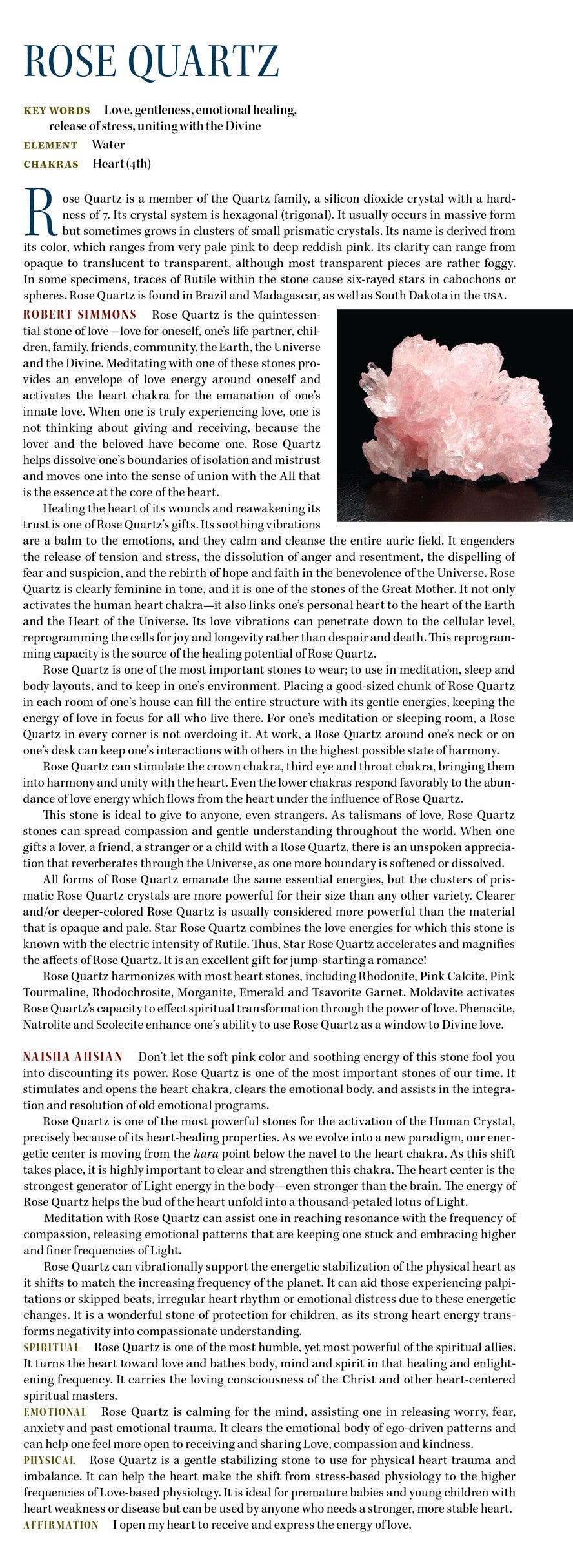 John of God Rose Quartz Casa Generator Crystal Point