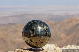Pyrite Crystal Sphere & Abundance Stone