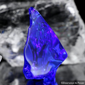 Siberian Blue Quartz Crystal Altar Stone