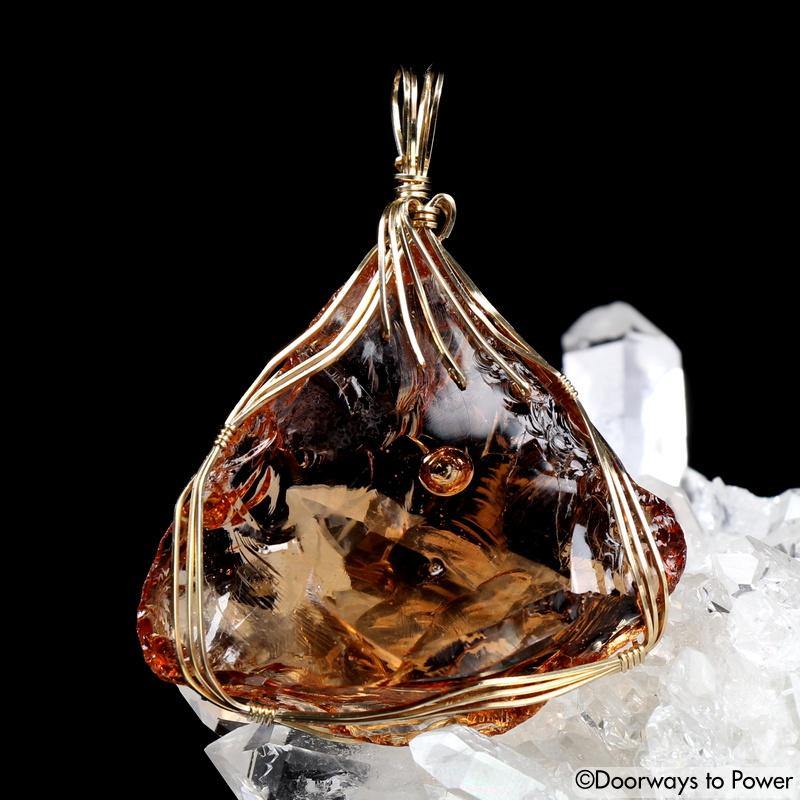 Celestial Heart Andara Pendant 14k 'Rainbow Body' GNIVLOVE PEEK