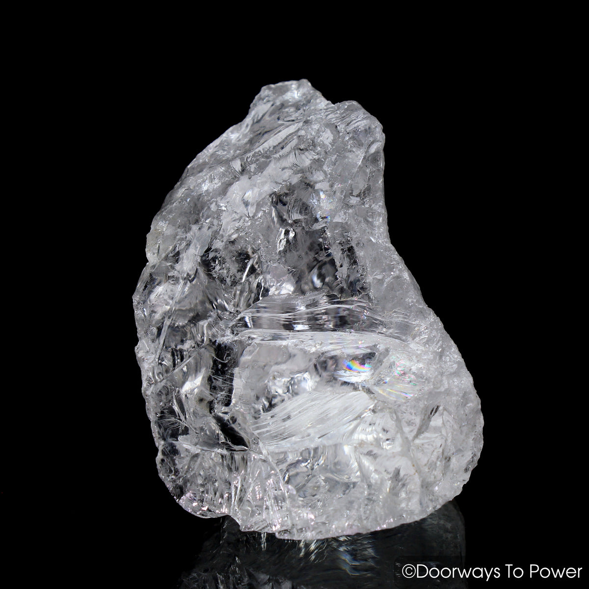 Satyaloka Clear Azeztulite Rainbow Quartz Master Record Keeper Starbrary Crystal