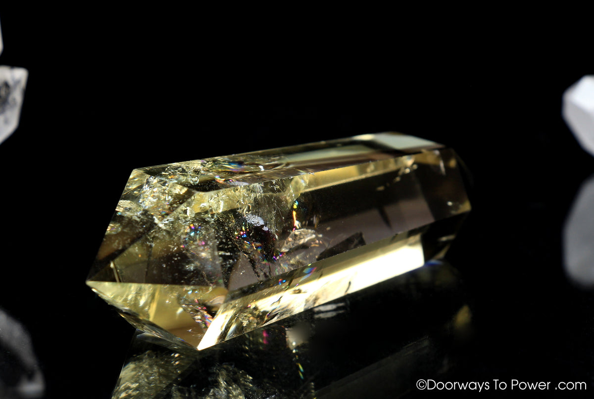 John of God Crystal Citrine Double Terminated Casa Crystal w/ Rainbows