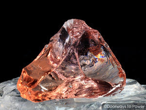 HGW Pink Monatomic Andara Crystal w/ Rainbows 'Heart of God Within'