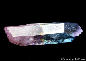 Aqua Aura Rose Aura Lemurian Record Keeper Quartz Crystal 'Hybrid'