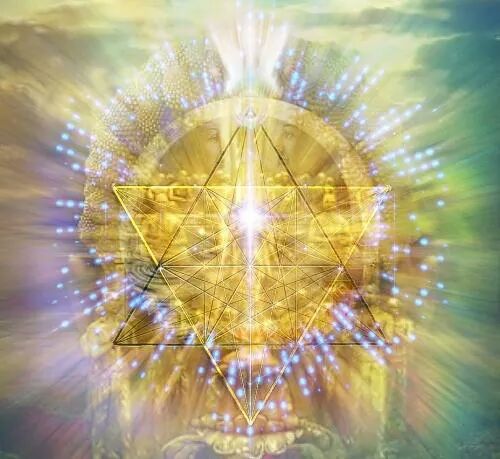 Celestial Gold Monatomic Andara Crystal 'Golden Light Merkaba'