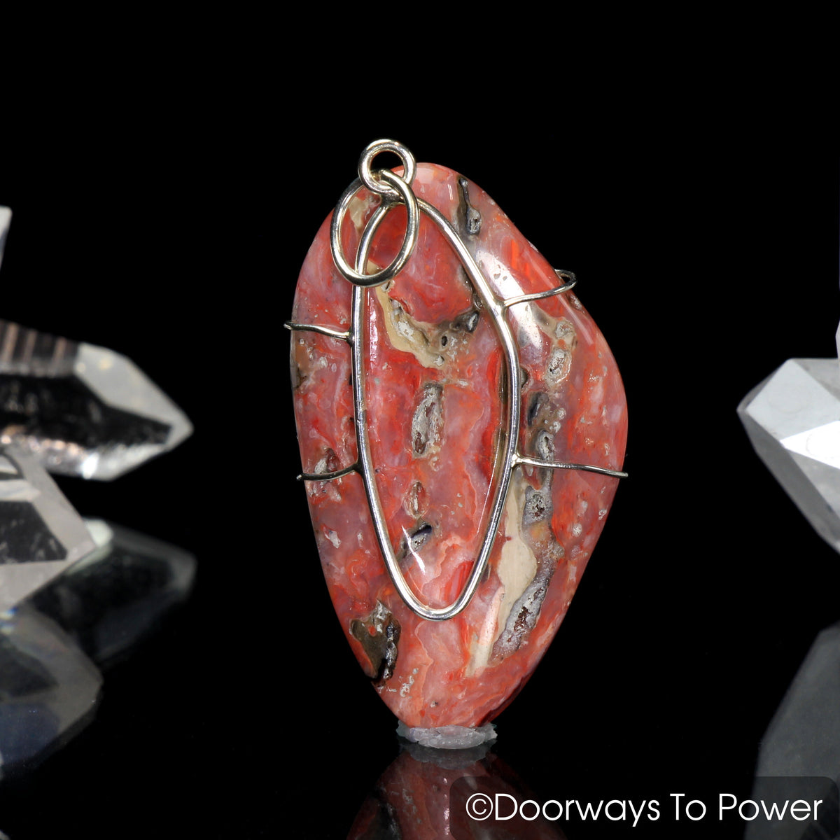 Cinnazez Azeztulite Crystal Pendant Azozeo Activated Heaven & Earth 