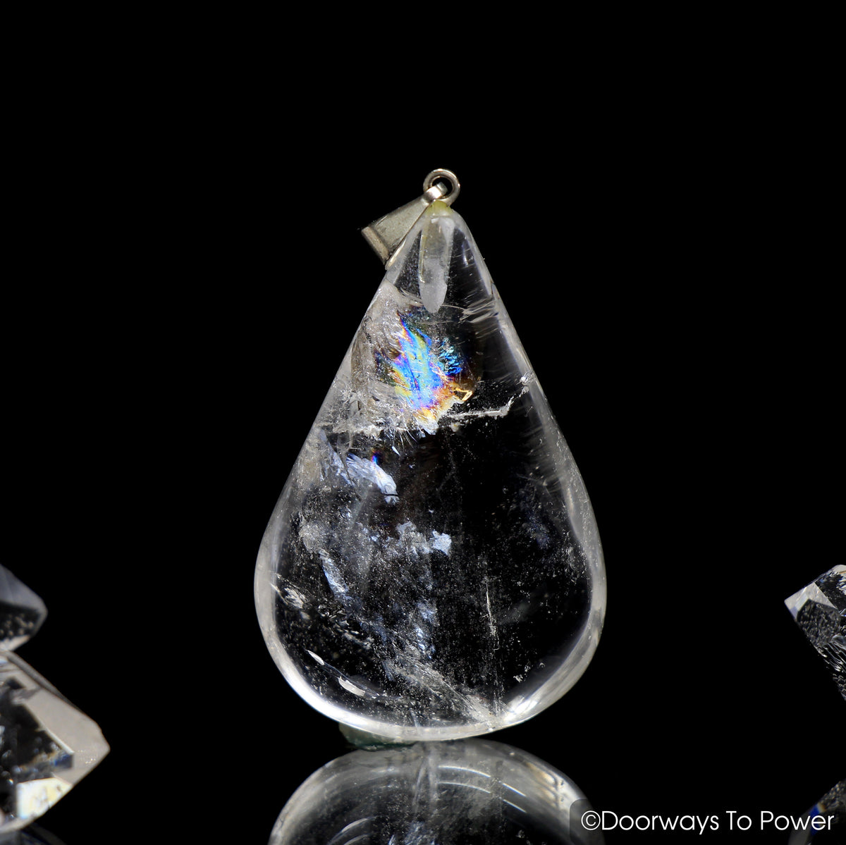 John of God Casa Crystal Drop Pendant w/ Rainbows