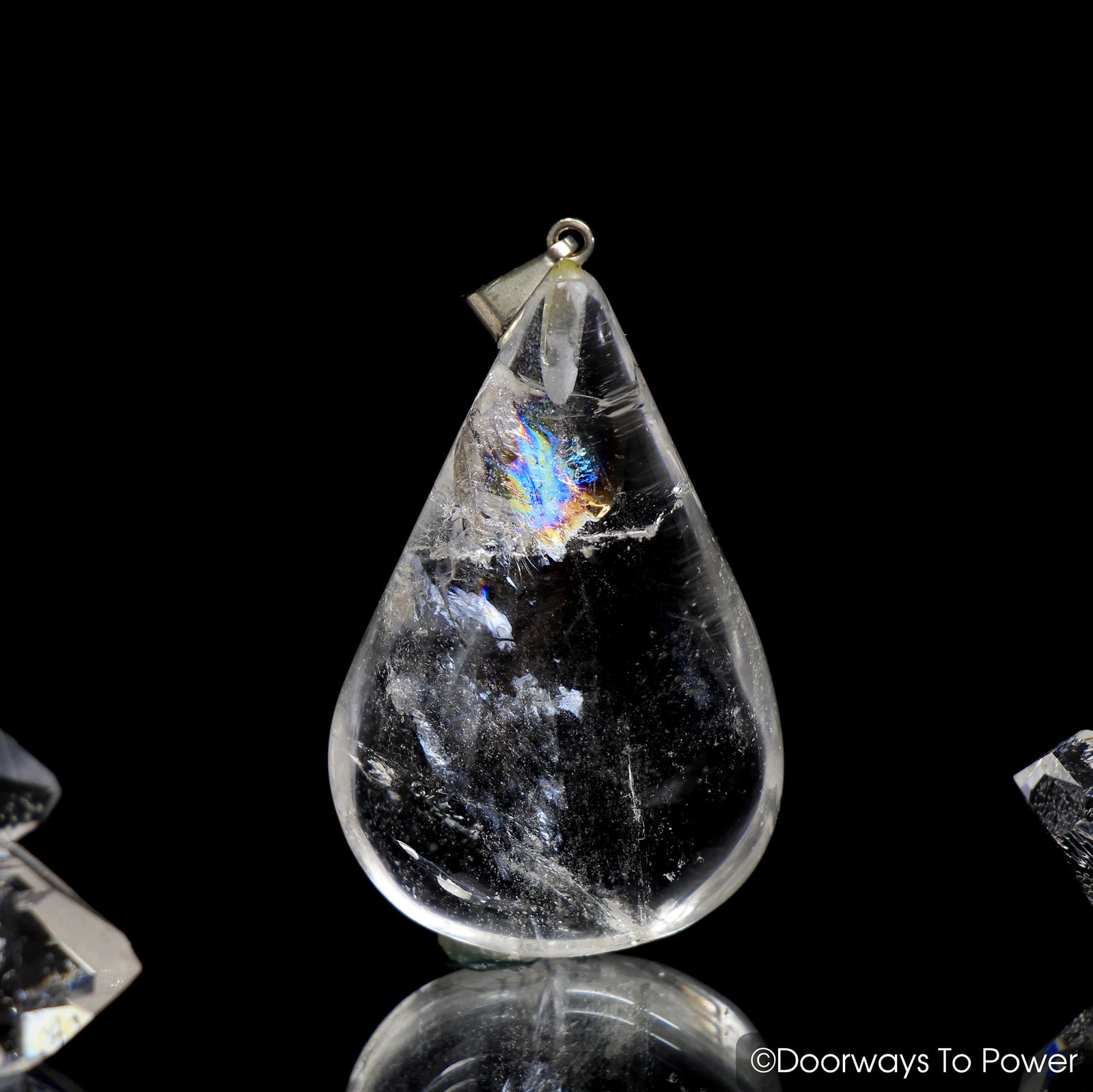 John of God Casa Crystal Drop Pendant w/ Rainbows