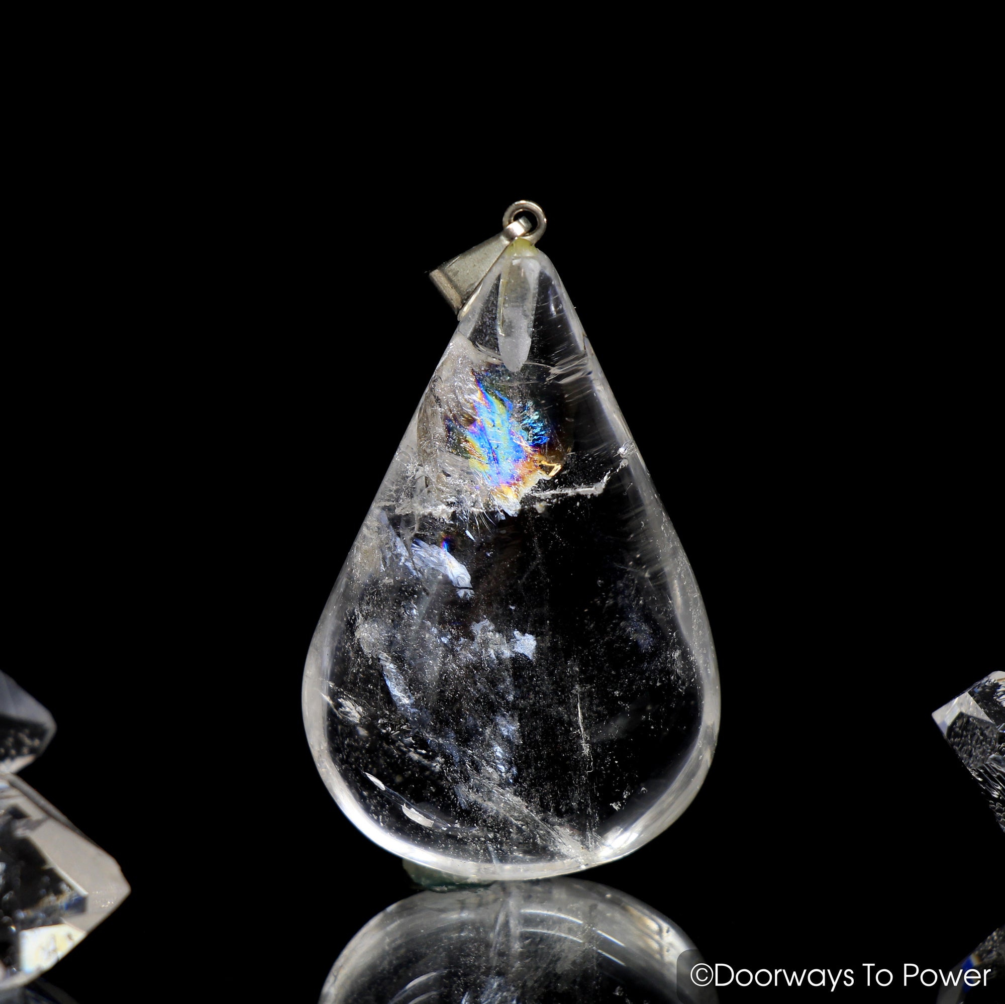 John of God Casa Crystal Drop Pendant w/ Rainbows