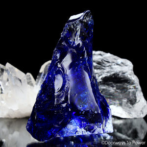 Tanzanite fire Monatomic Andara Crystal with Cosmic Ice, Elestial Starlight Sapphire Andara