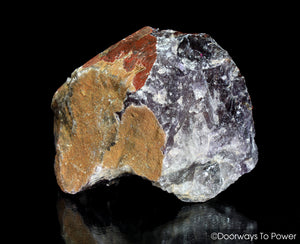 Auralite 23 Crystal Altar Stone Red Hematite Tip & Sunken Record keeper 'Wisdom Keeper'