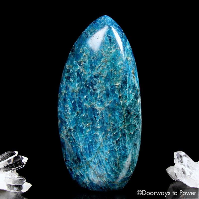 Blue Apatite Crystal Altar Stone 