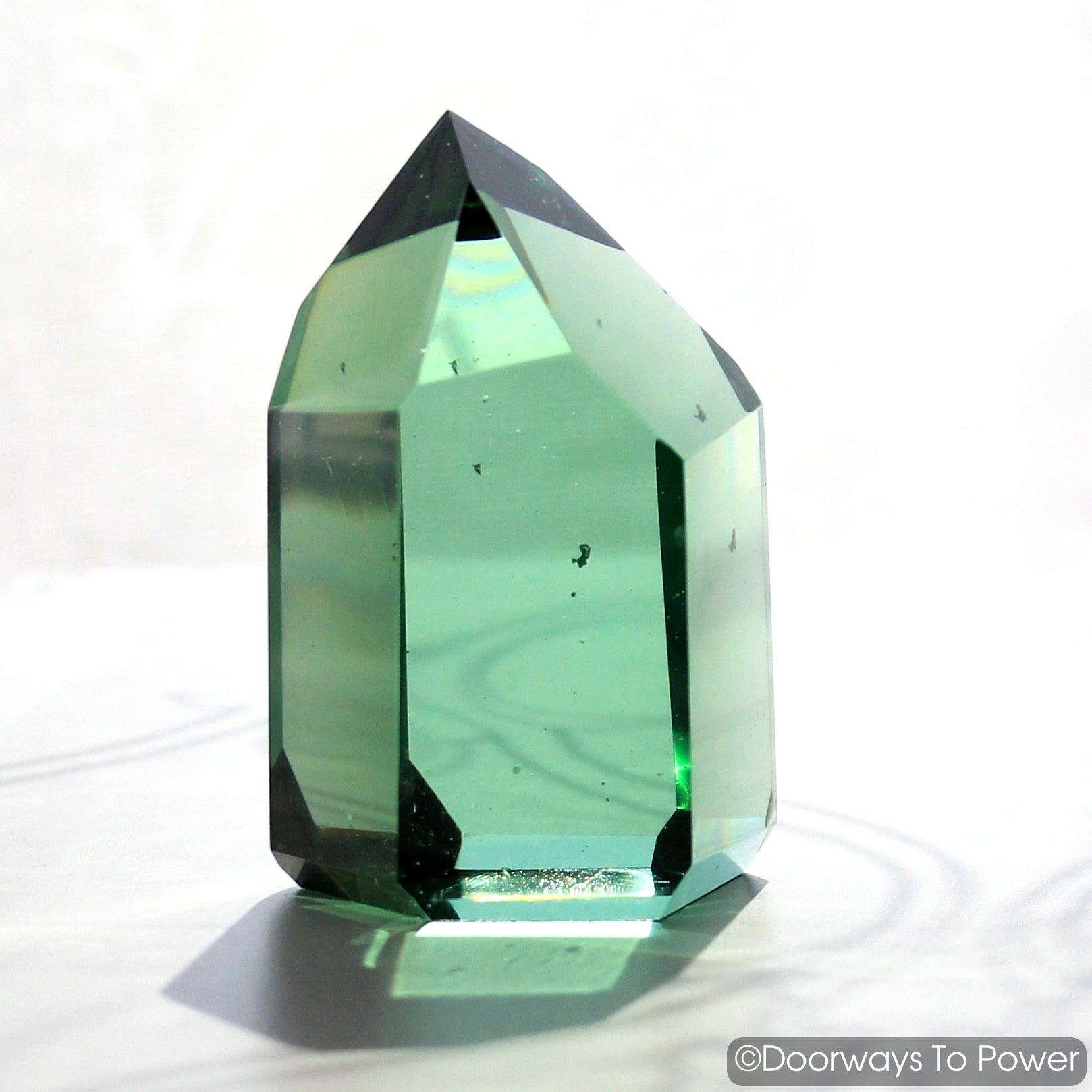 John of God Casa Crystal Point Green Obsidian Blessed & Energized