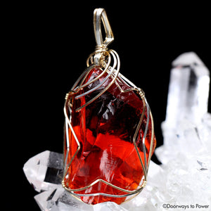 King Solomon Andara Crystal Pendant 14k Gold  