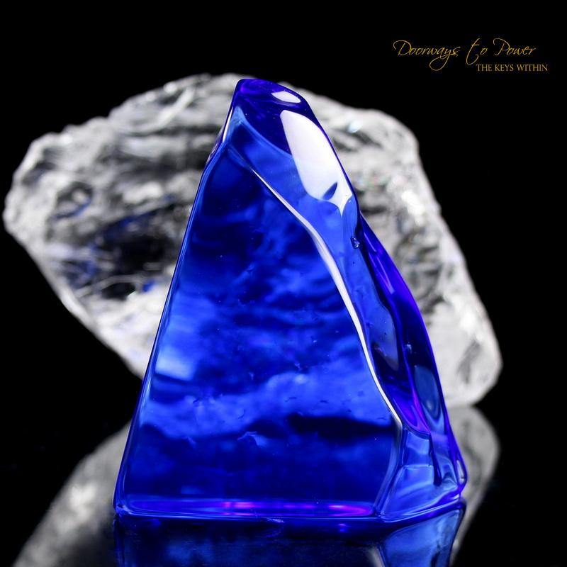 Siberian Blue Quartz Crystal Altar Stone