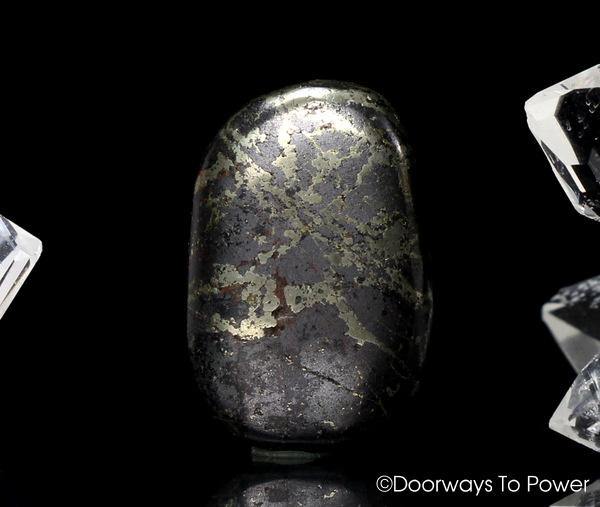 Healers Gold Tumbled Stone Polished Pyrite and Magnetite