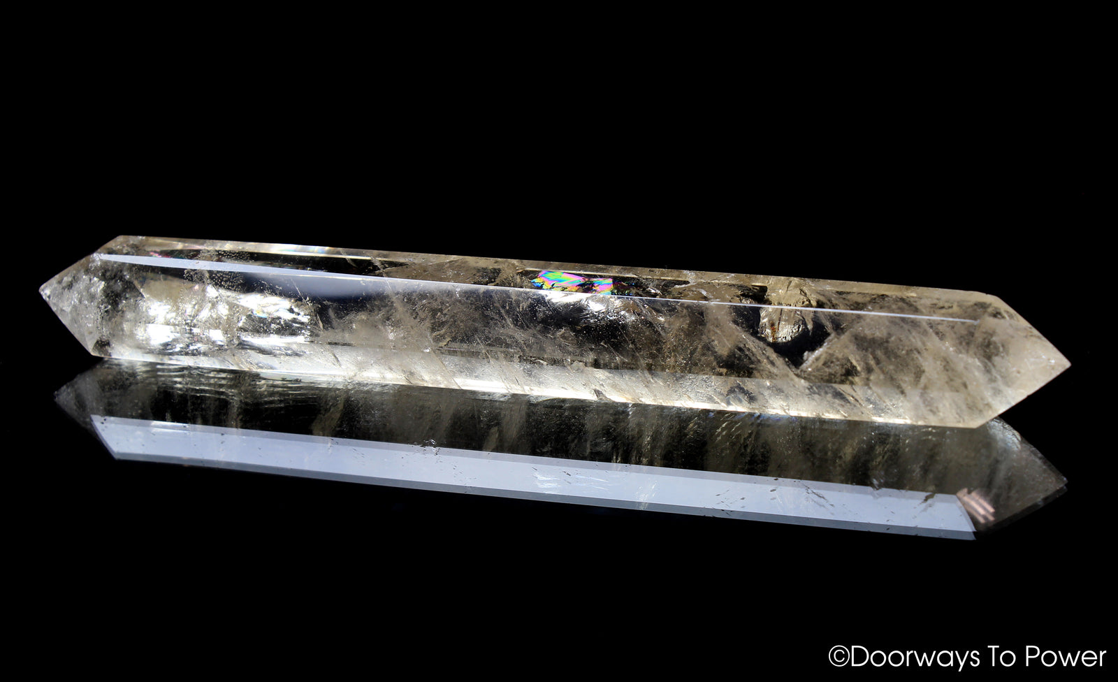 John of God Citrine Double Terminated Casa Quartz Crystal Healing Wand