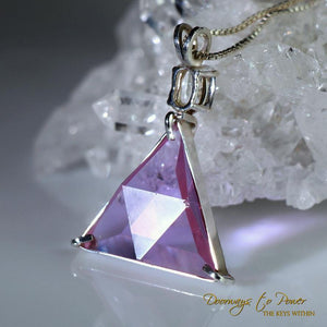 Vogel Crystal Necklace Ruby Lavender Quartz