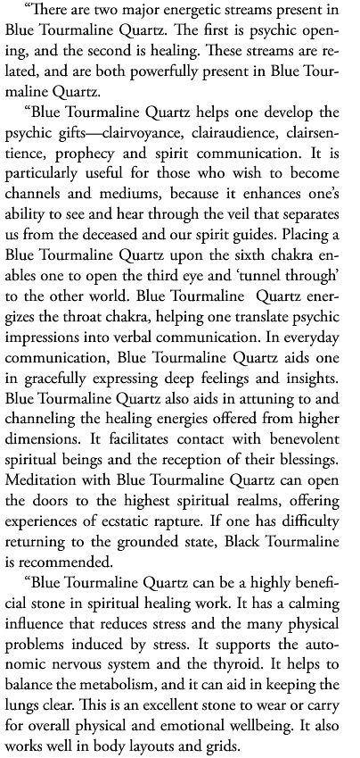 Blue Tourmaline Quartz Proeprties