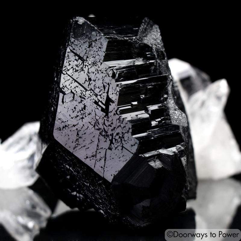 Black Tourmaline Etched Record Keeper Crystal Namibia 