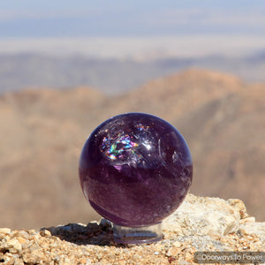 John of God Amethyst Quartz Crystal Healing Sphere 