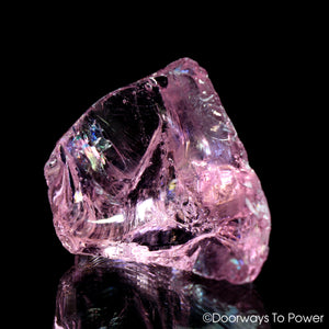 HGW Pink Monatomic Andara Crystal w/ Rainbows 'Heart of God Within'