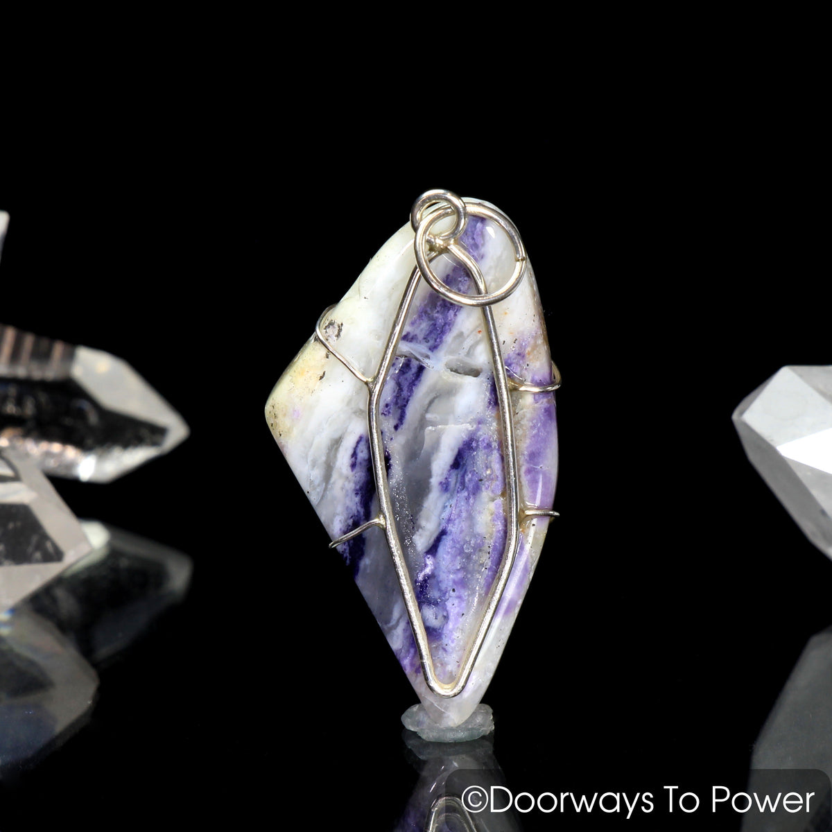 Violet Flame Opal Crystal Pendant .925 SS 