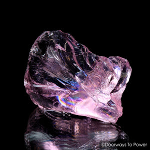 HGW Pink Lady Nellie Andara Crystal 'Heart of God Within' w/ Rainbows