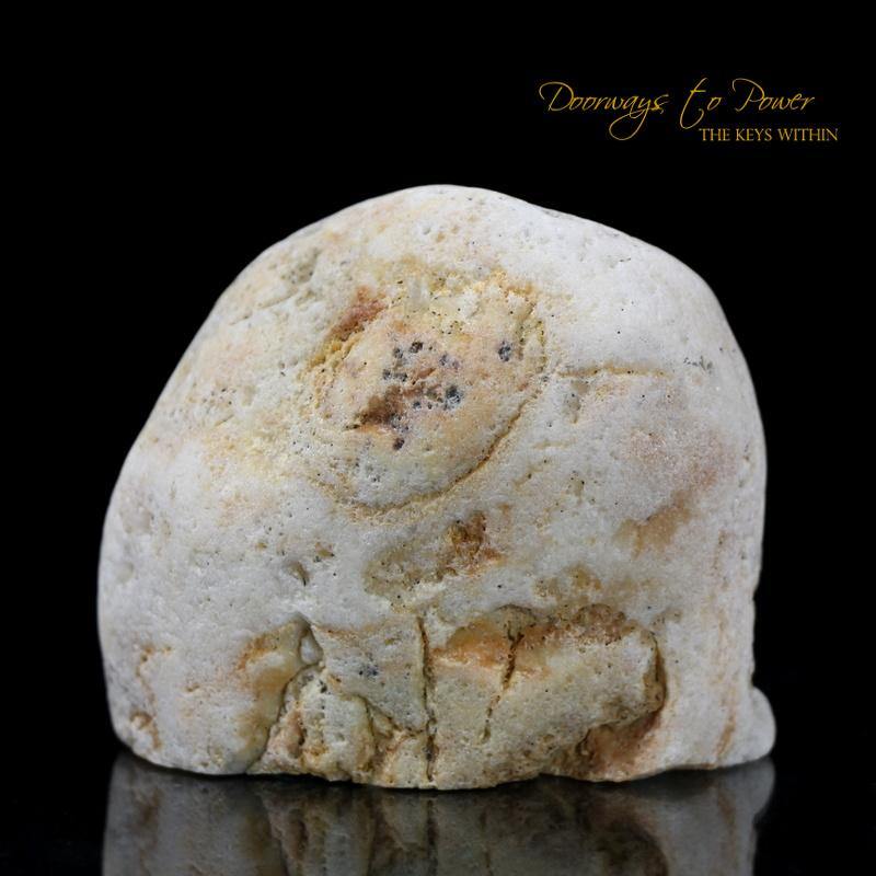 Honey & Cream Azeztulite Crystal Altar Stone Azozeo Activated