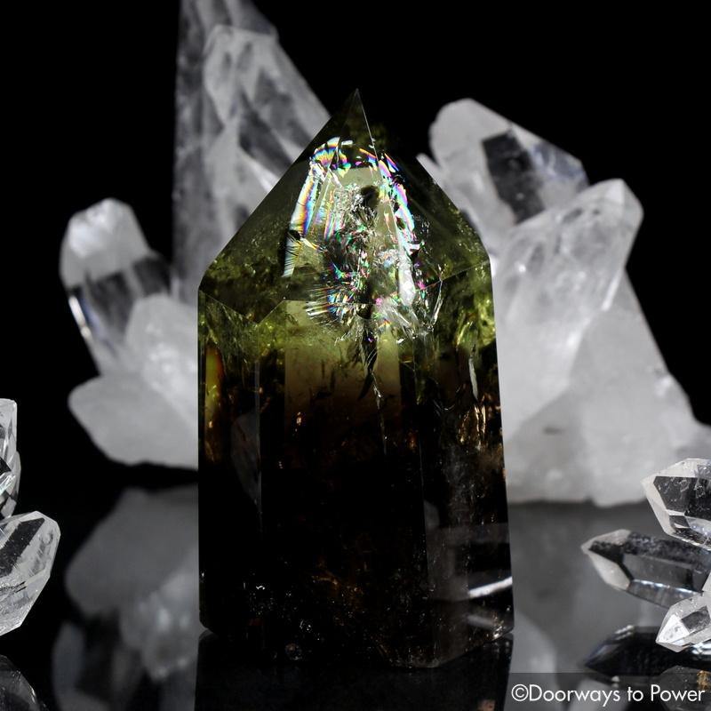 Citrine Smoky Phantom Quartz Isis Crystal w/ Rainbows