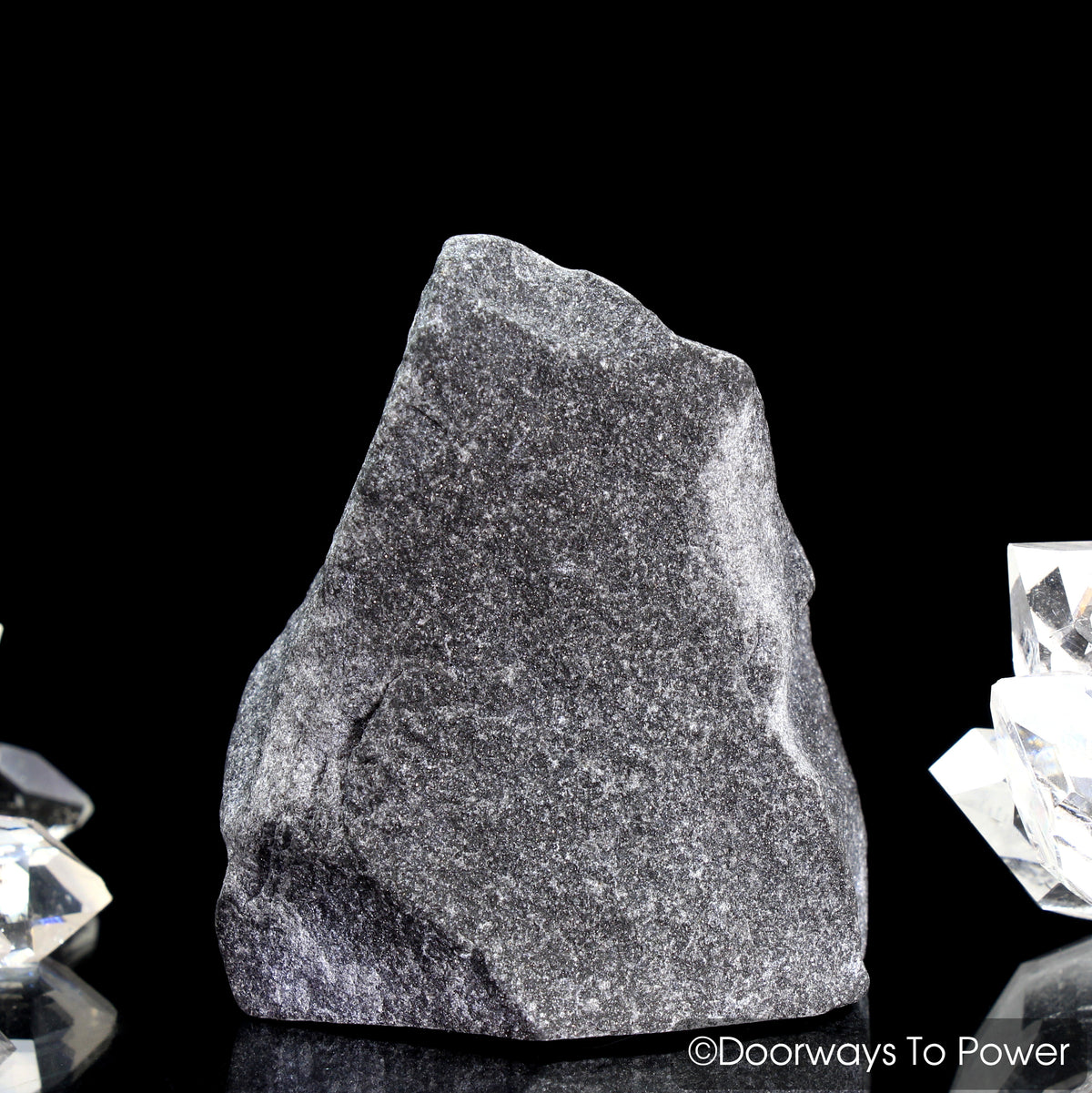 Black Azeztulite Crystal Altar Stone Azozeo Activated