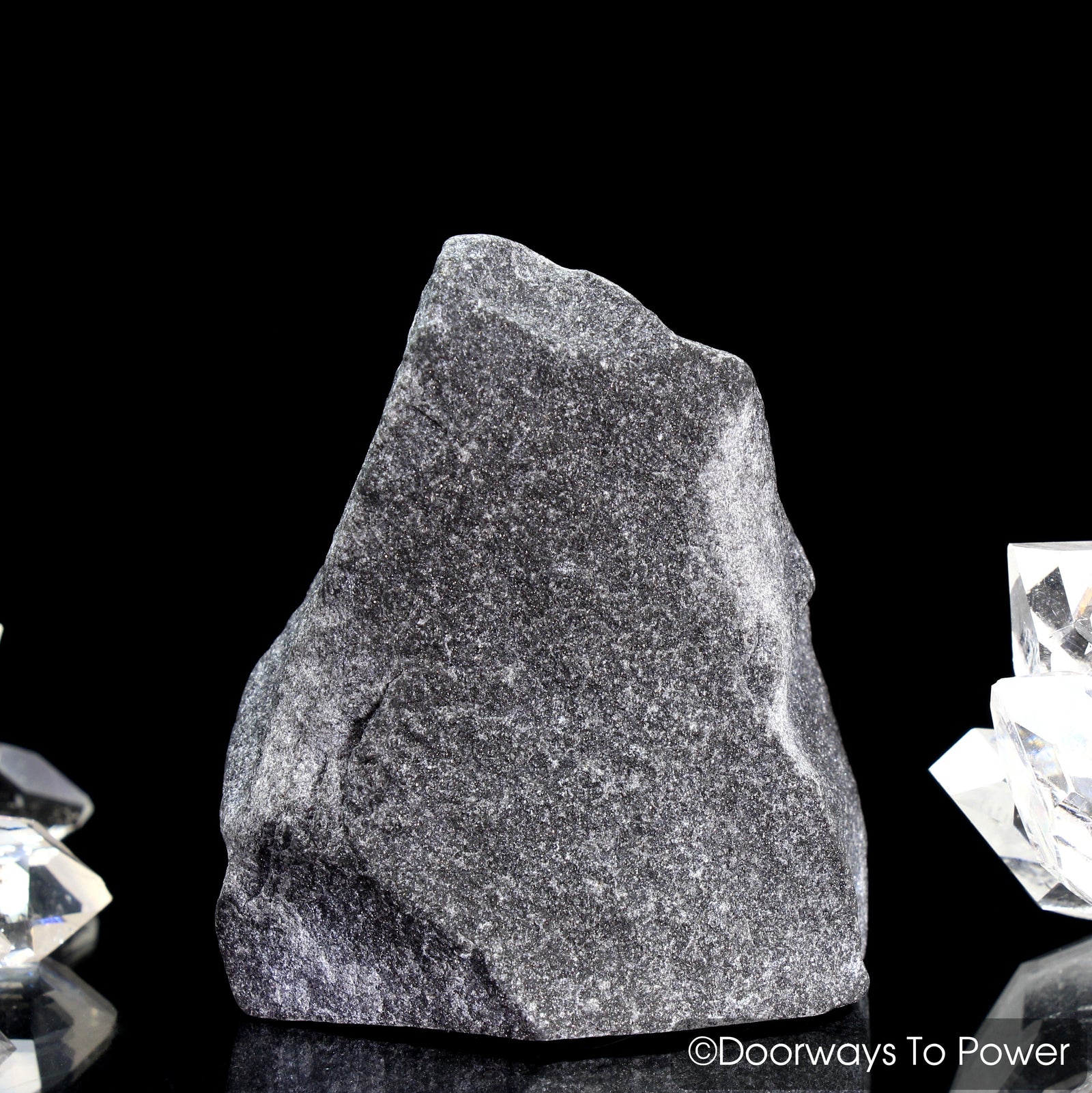 Black Azeztulite Crystal Altar Stone Azozeo Activated