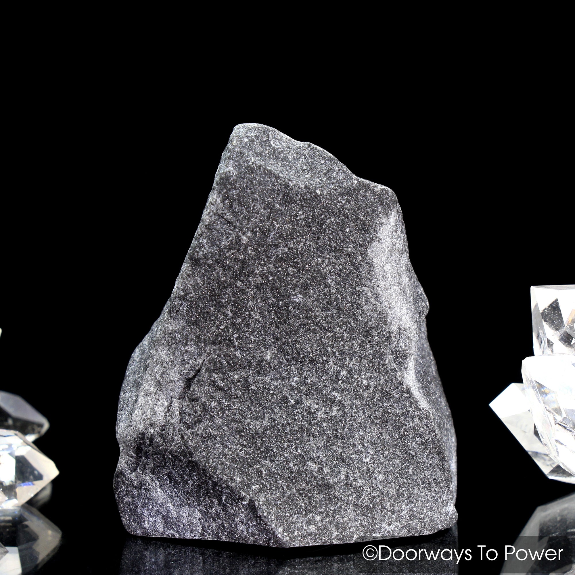 Black Azeztulite Crystal Altar Stone Azozeo Activated