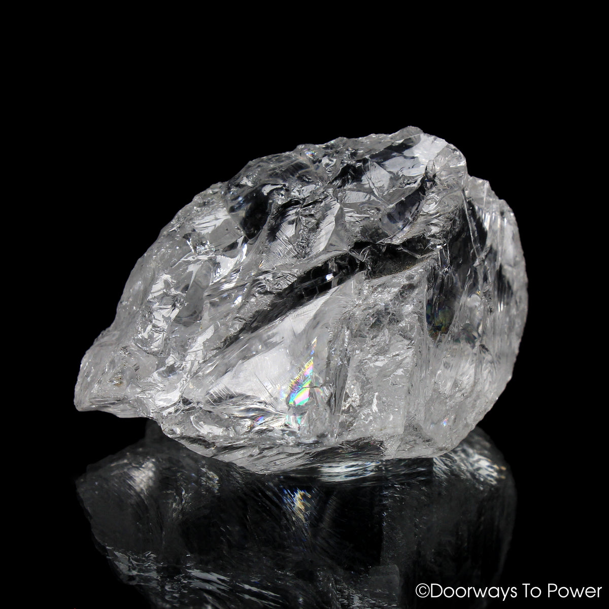 Satyaloka Clear Azeztulite Rainbow Quartz Master Record Keeper Starbrary Crystal