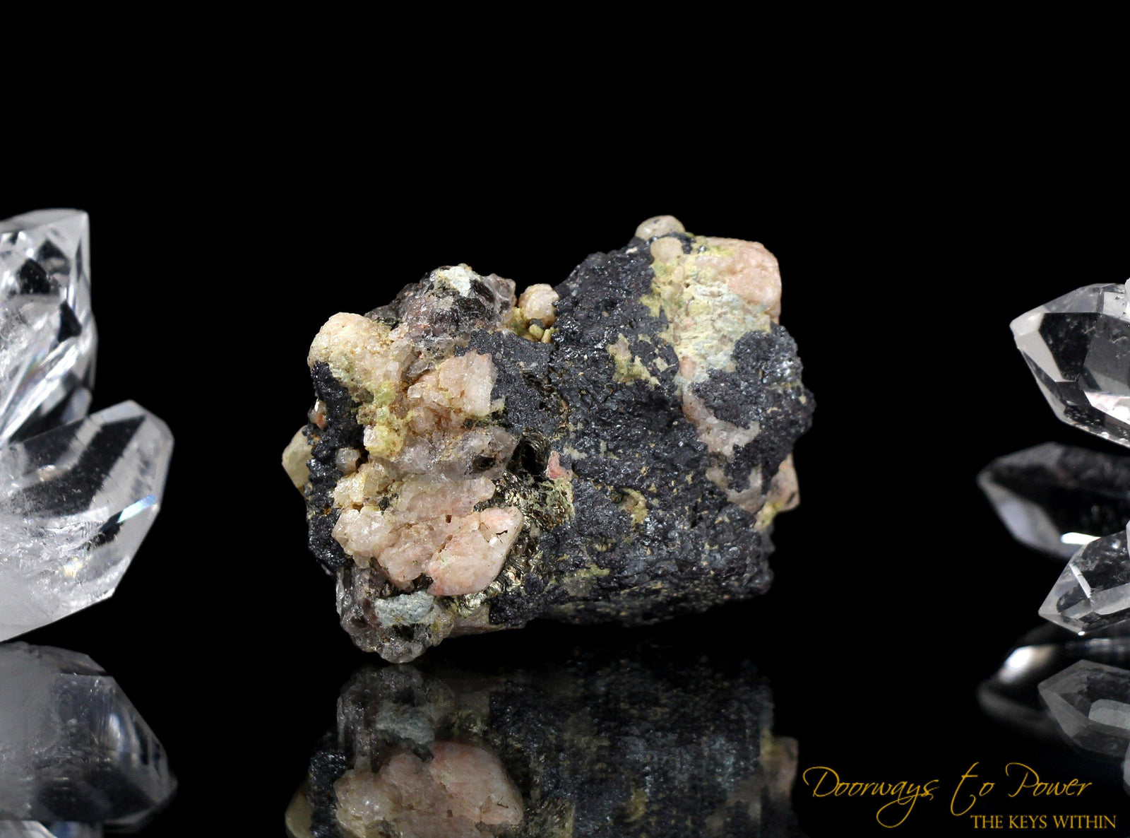 Phenacite & Magnetite Crystal Madagascar