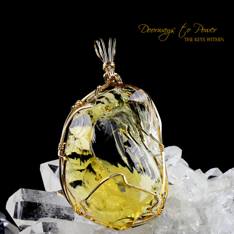 Dynamic Helidor Andara Crystal Pendant 14k 'Divine Will'