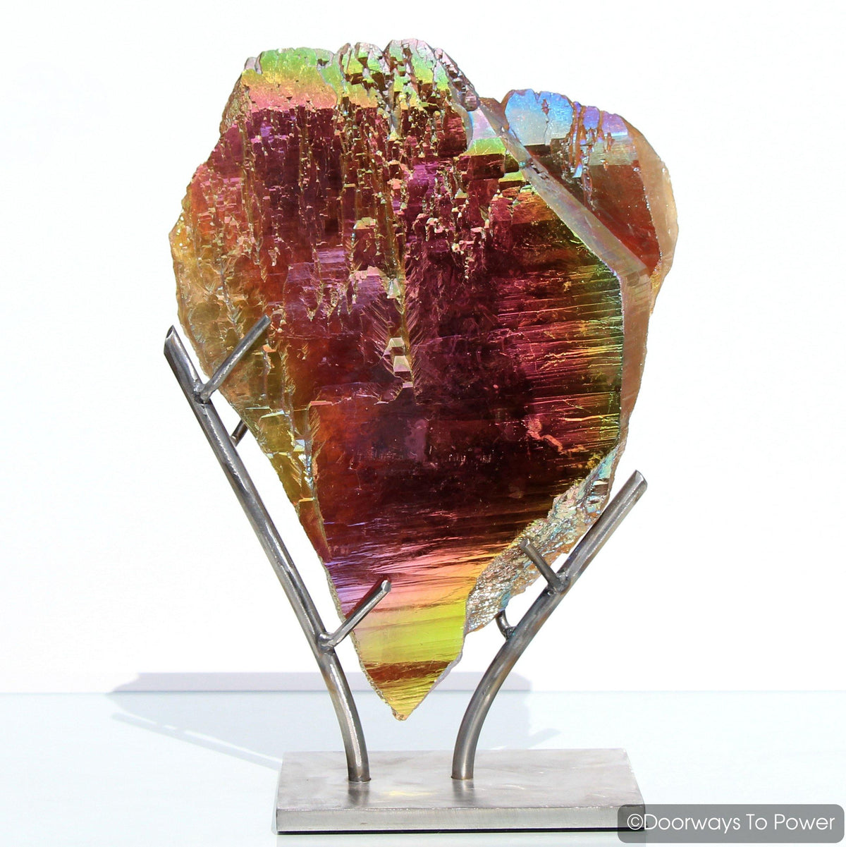 Himalayan Quartz Golden Rose Aura Tabular Crystal Sculpture