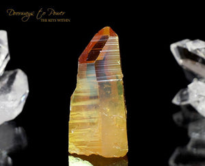 Golden Aura Lemurian Record Keeper Crystal