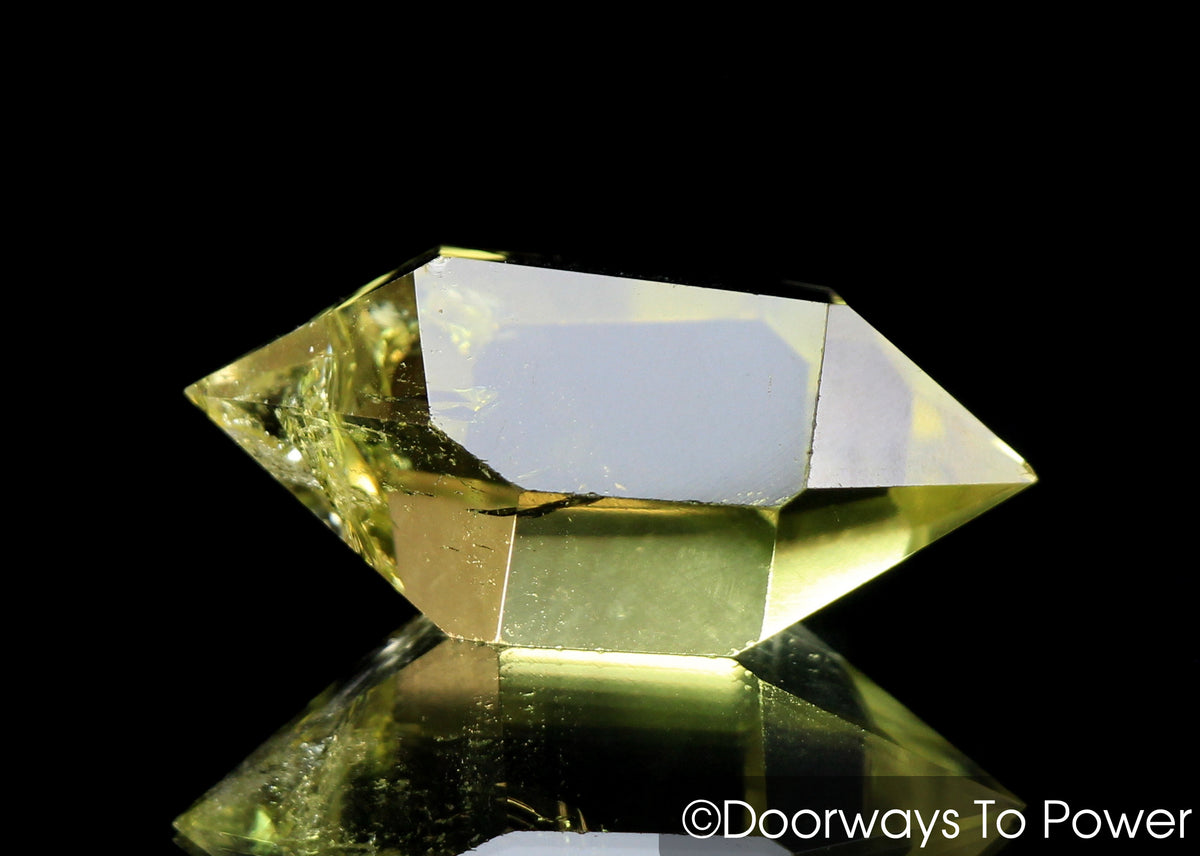 John of God Crystal Citrine Double Terminated Quartz Casa Crystal w/ Rainbows