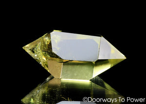 John of God Crystal Citrine Double Terminated Quartz Casa Crystal w/ Rainbows