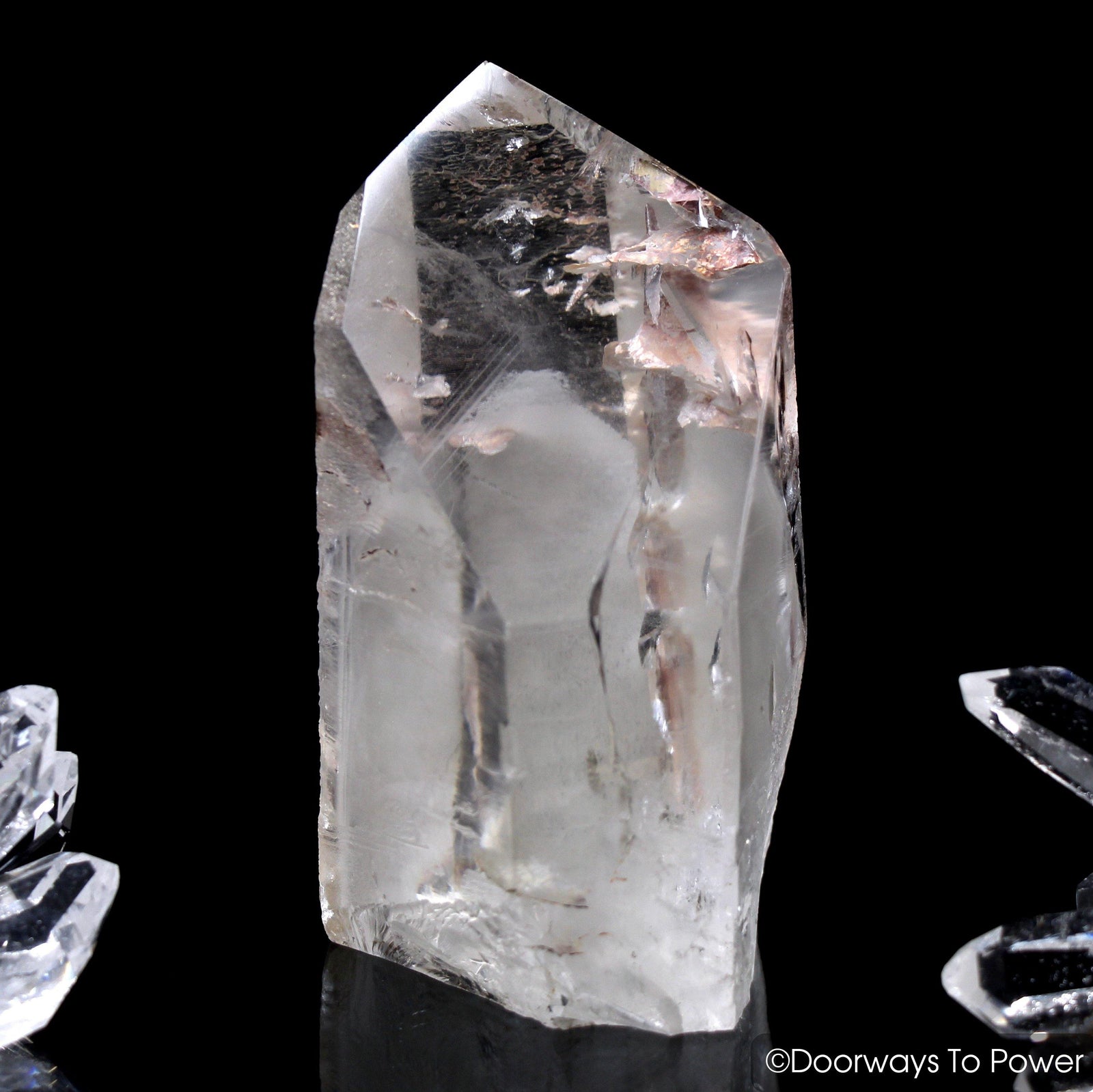 Lemurian White Phantom Quartz Crystal Record Keeper